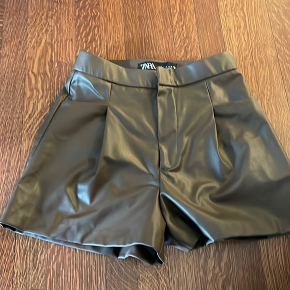 Zara Shorts Zara Faux Leather Shorts Poshmark